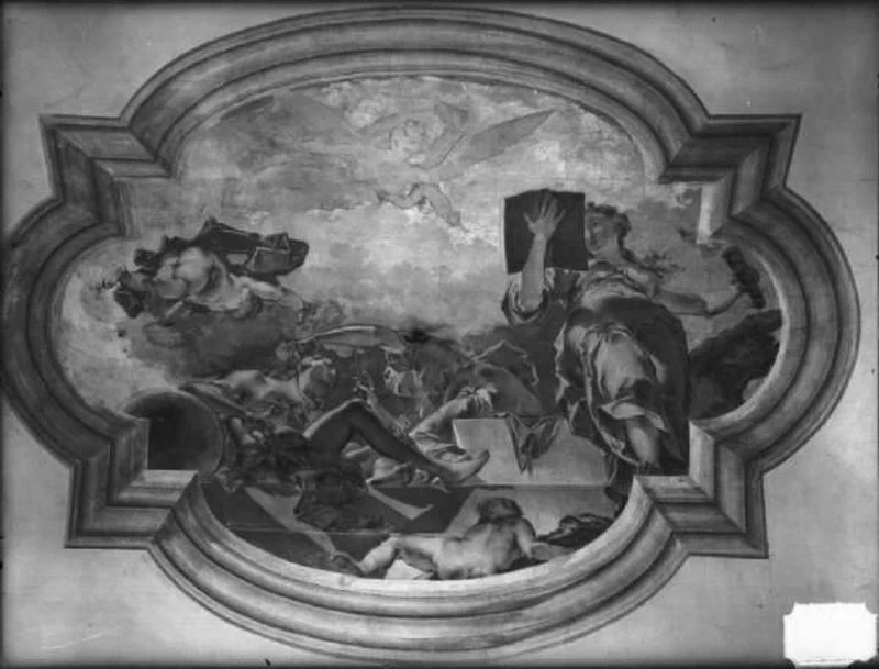 Allegoria della sapienza e della bellezza - Giuseppe Bazzani, Mantova, Palazzo Arrivabene, Volta